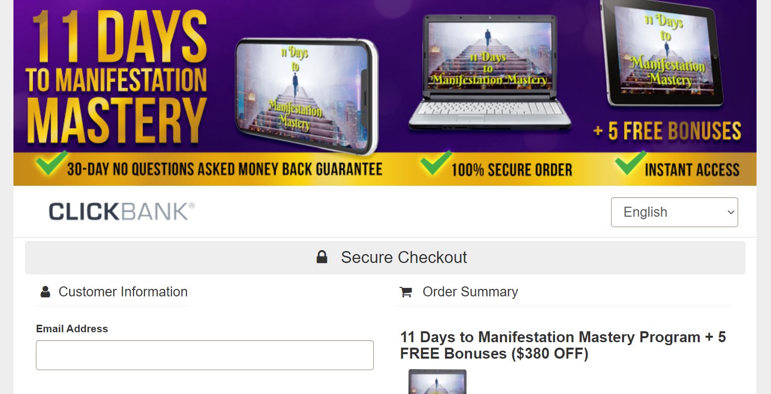 checkout page